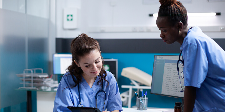 nurses talking